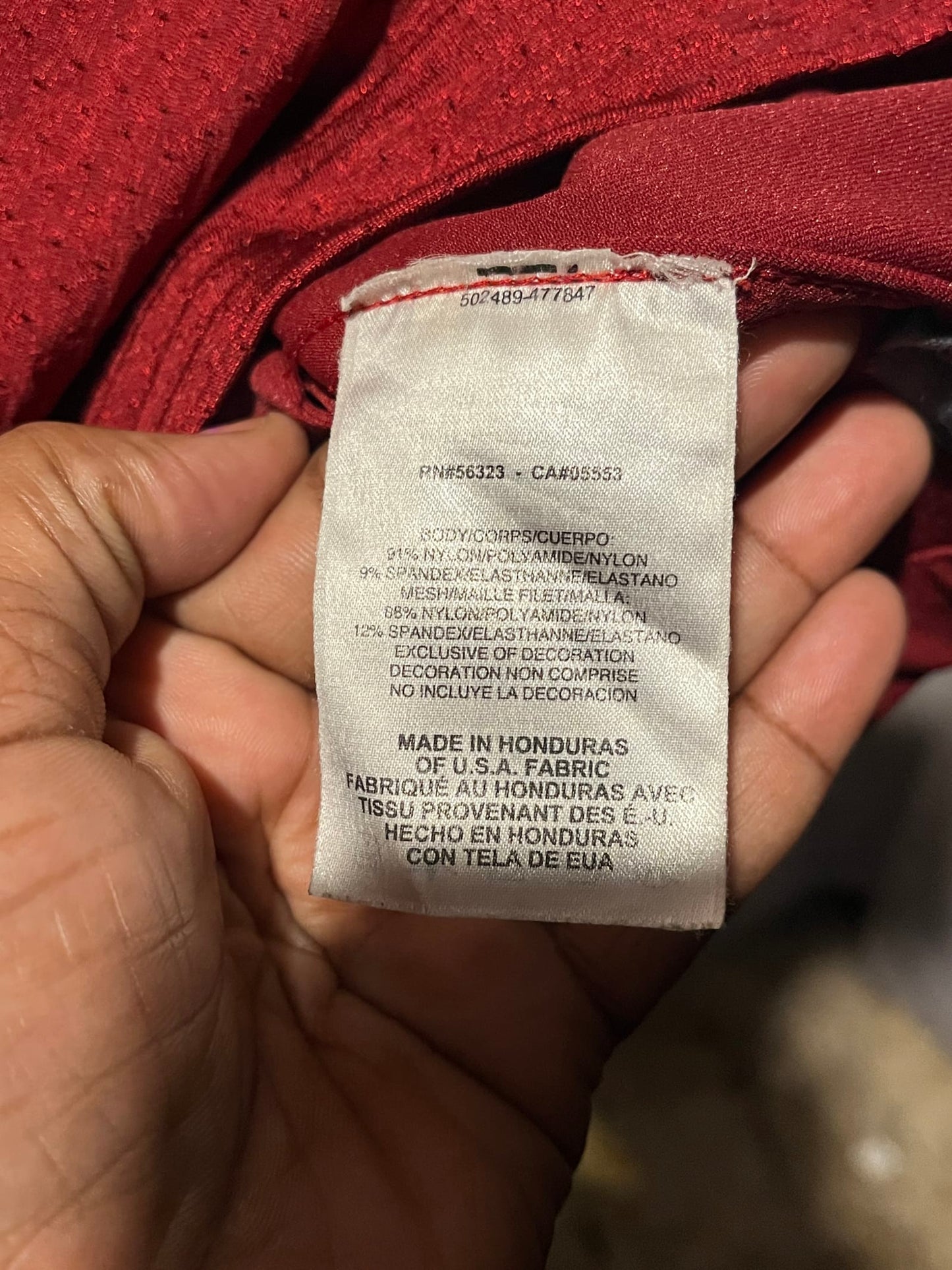 Nike On Field Chris Cooley #47 Redskins Jersey Size 60 Burgundy NFL Authentic