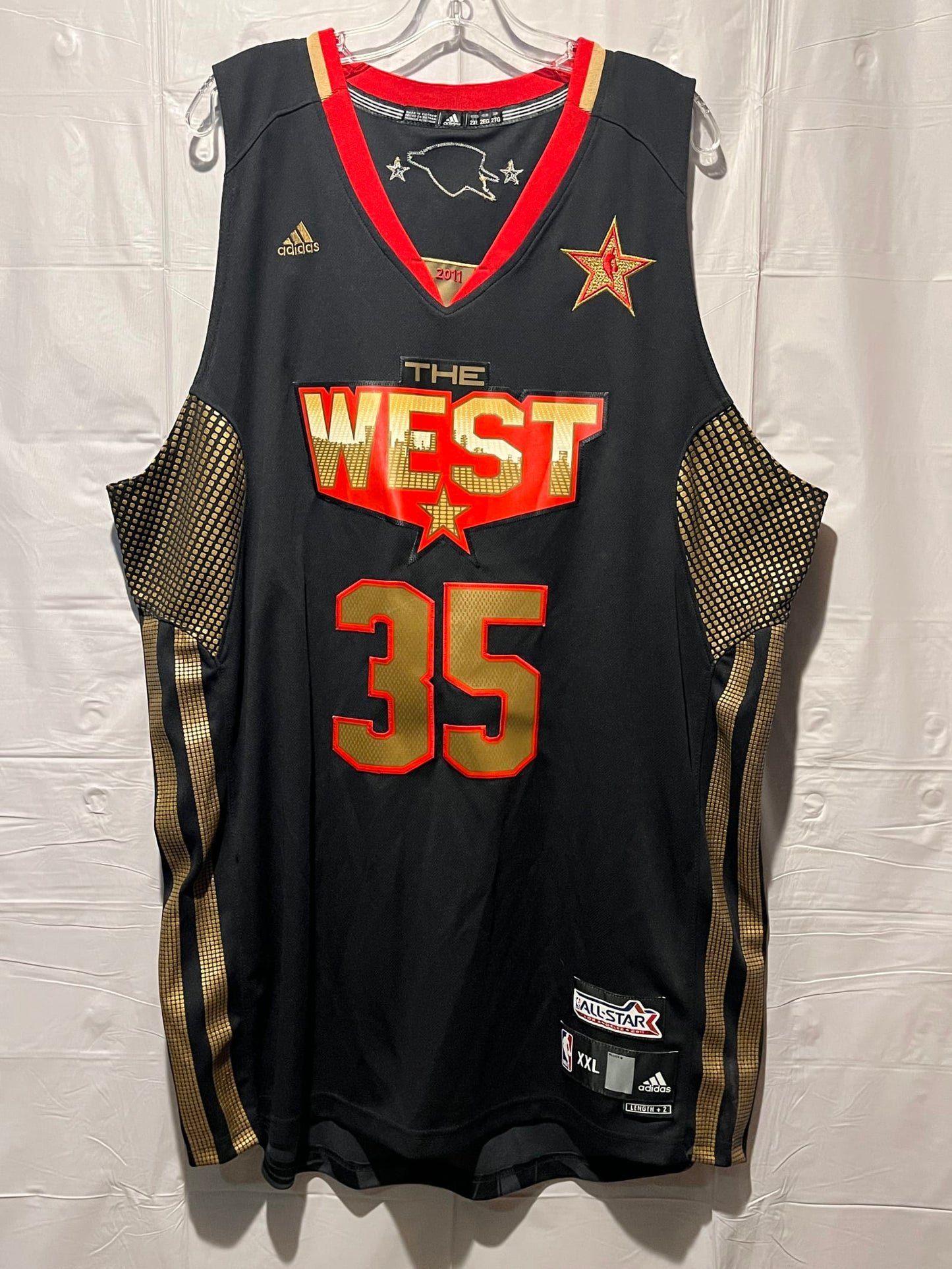 2011 Adidas All-Star Jersey Kevin Durant #35 XXL Black Gold Rare West OKC NBA