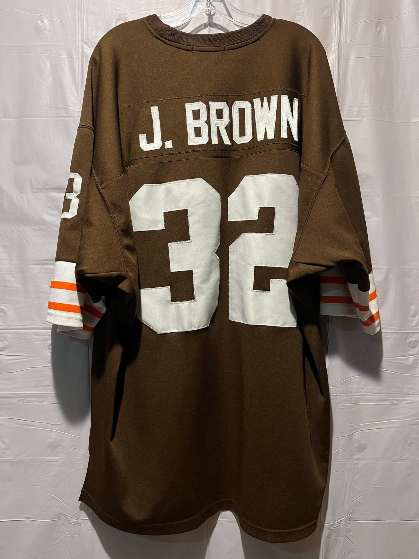 Jim Brown #32 Throwbacks Gridiron Jersey 1964 Brown White Size 54 Vintage