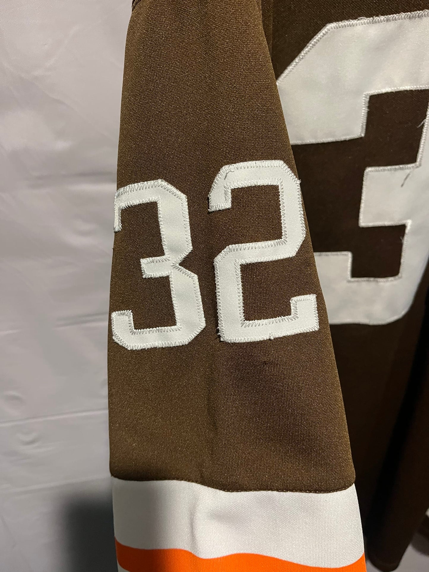 Jim Brown #32 Throwbacks Gridiron Jersey 1964 Brown White Size 54 Vintage