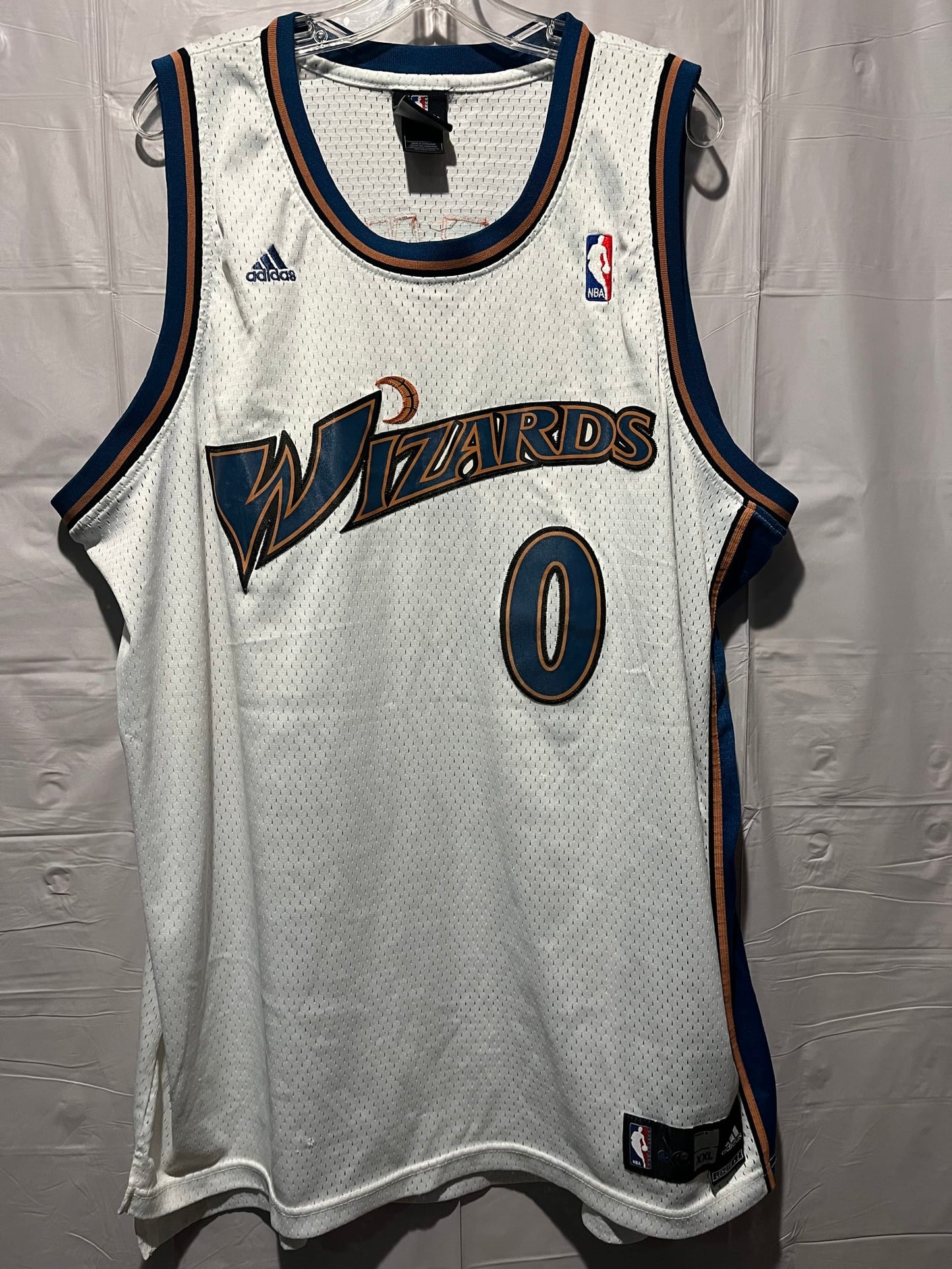 Vintage Adidas Washington Wizards Gilbert Arenas Jersey XXL White NBA