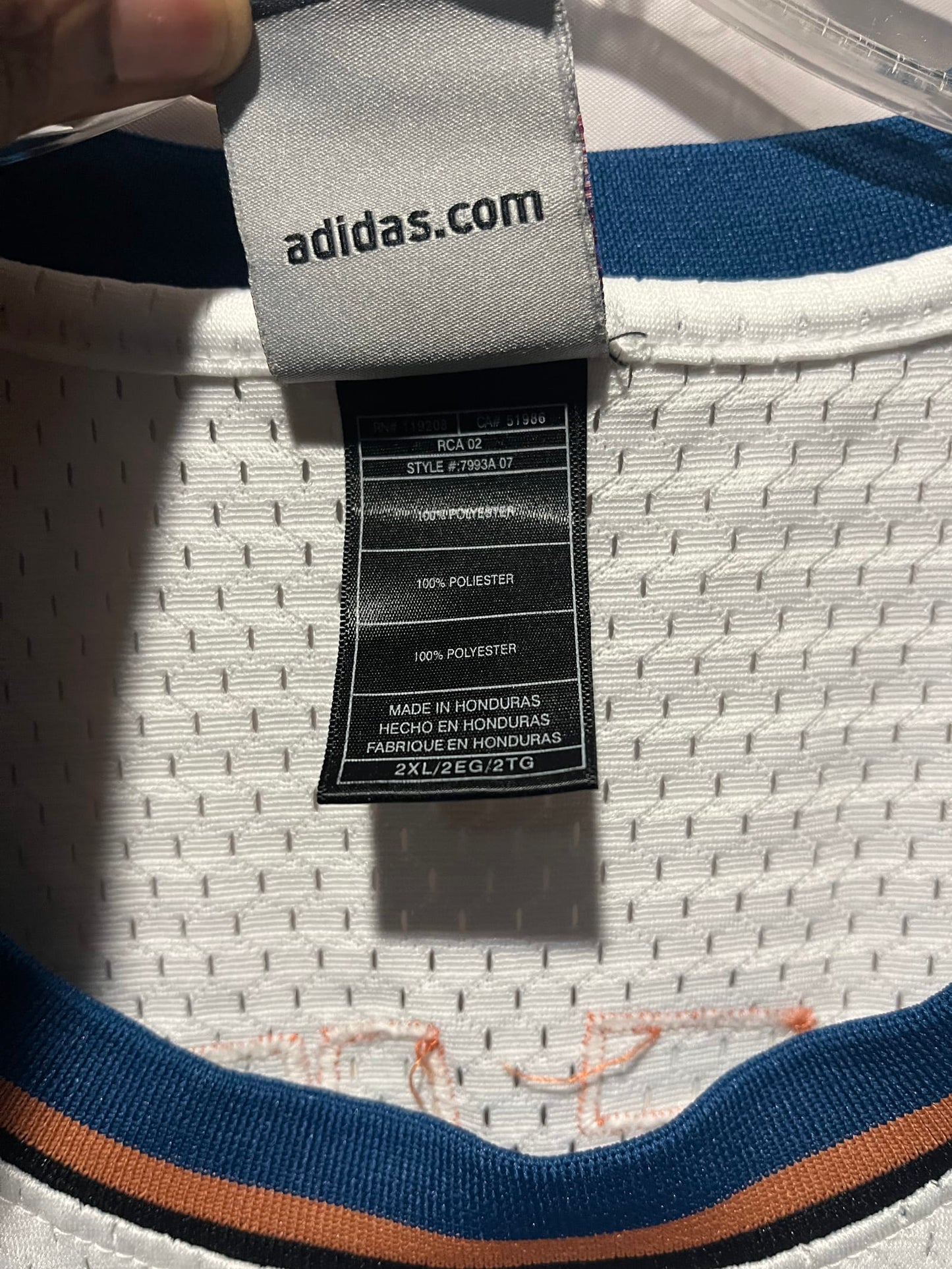 Vintage Adidas Washington Wizards Gilbert Arenas Jersey XXL White NBA