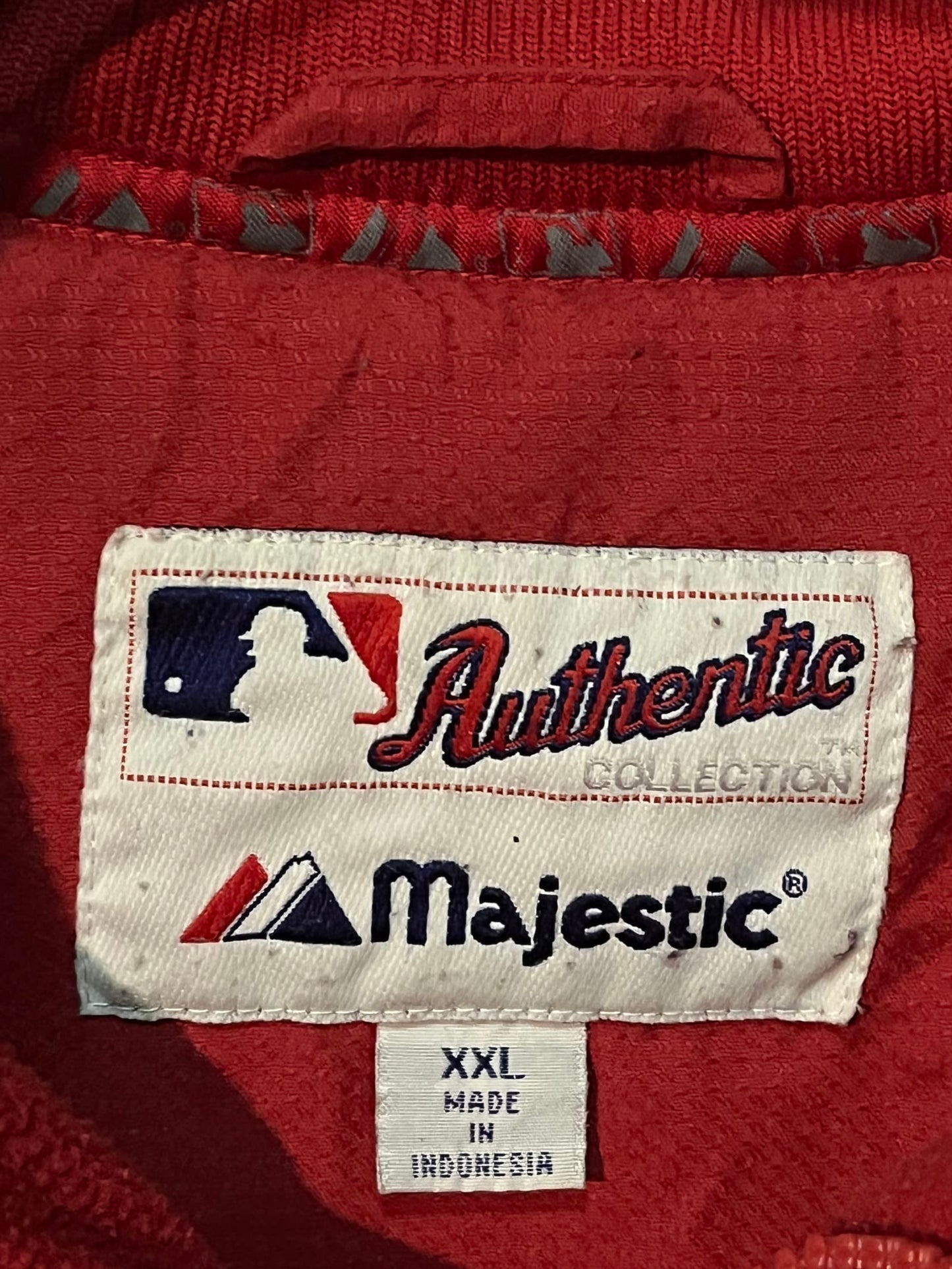 Majestic Washington Nationals Jacket XXL Authentic Collection Red DC MLB Zip
