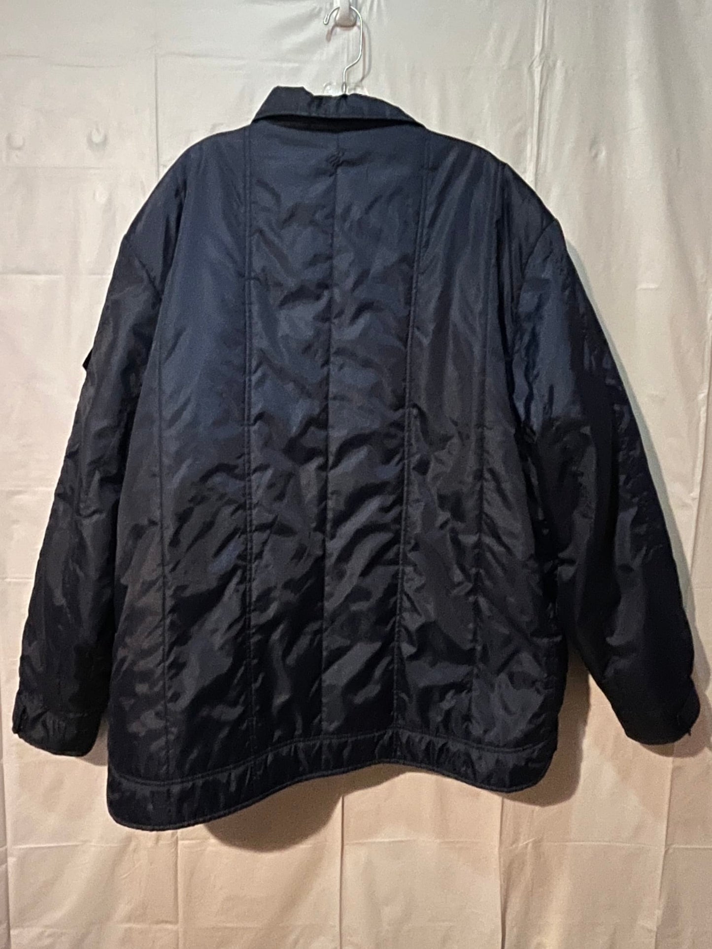 Vintage Rocawear Quilted Bomber Jacket 2XL Navy Blue Hip Hop Y2K